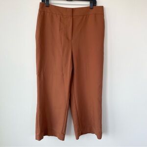 Ann Taylor Factory Camel Brown Wide Leg Trouser Pants size 14